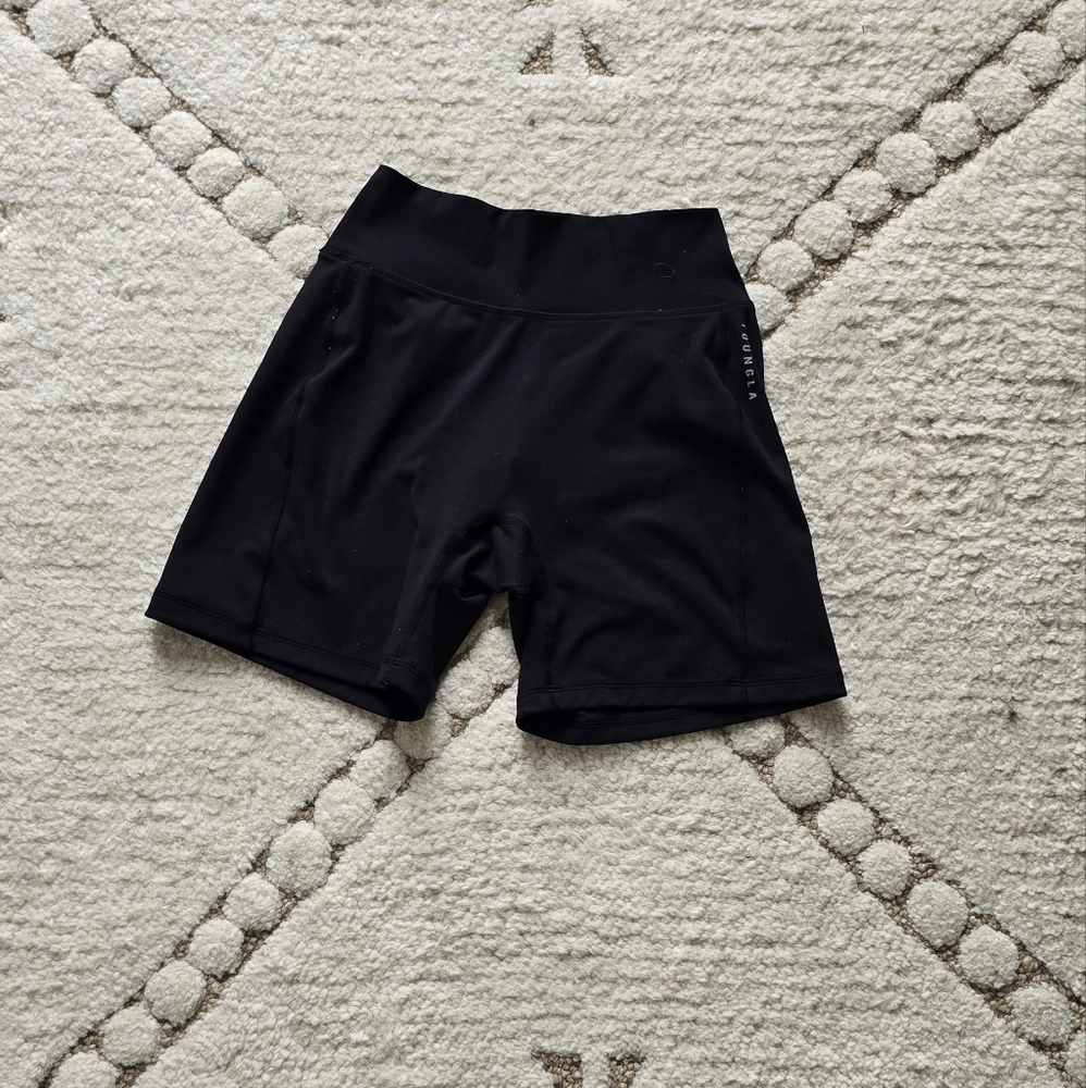 YoungLA Black Bike Shorts Elastic Waistband Stretchy Fit